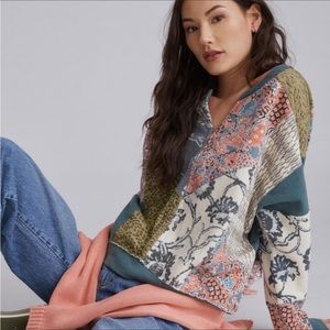 Anthropologie Pilcro Patchwork Sweatshirt